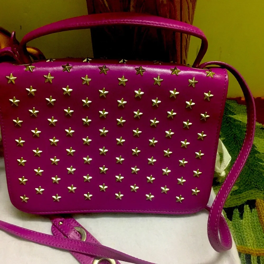 Authentic Jimmy Choo Rebel Crossbody Bag in grape - Picture 2 of 13